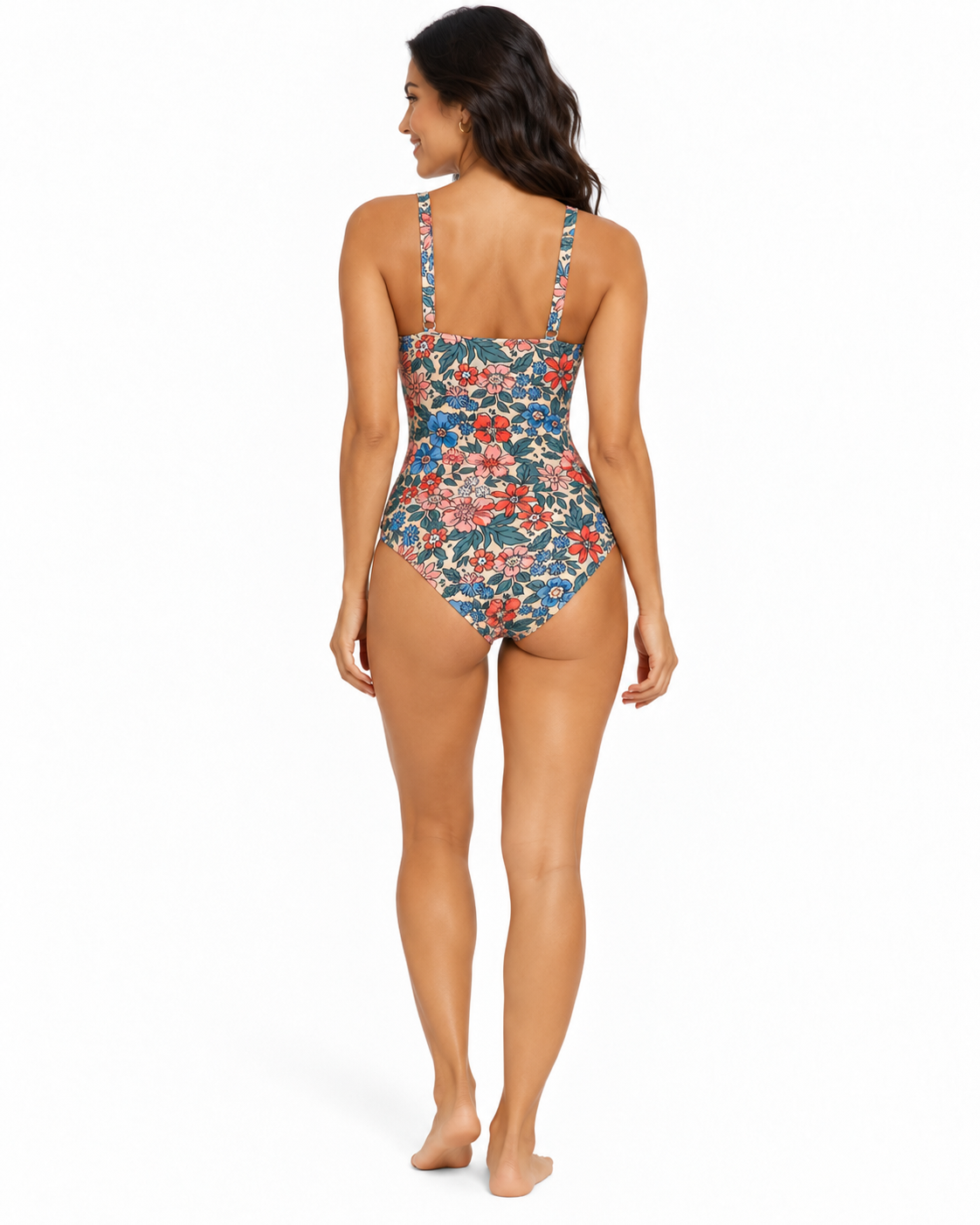 Positano Bloom Floral One-Piece Swimsuit – Multicolor