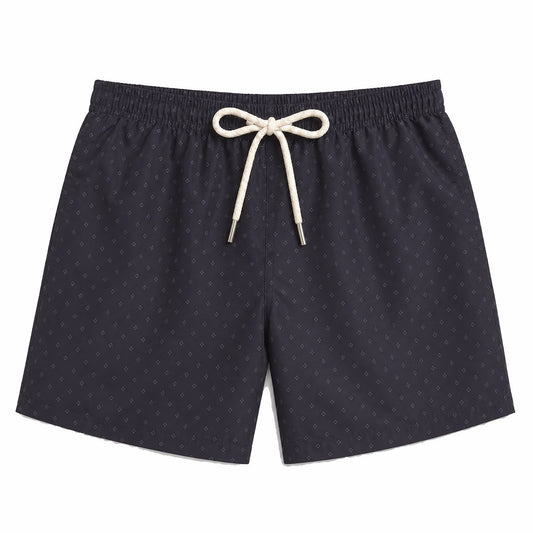 SS26 Men Swim Short - Black Hidden — Midnight