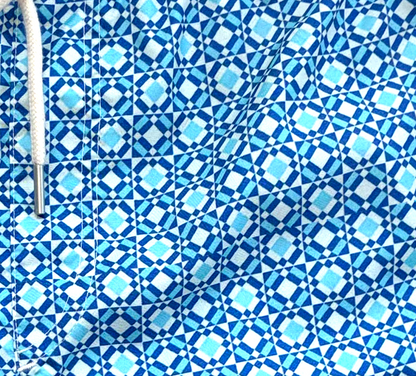 SS26 Men Swim Short - Blue Mosaic — Capri