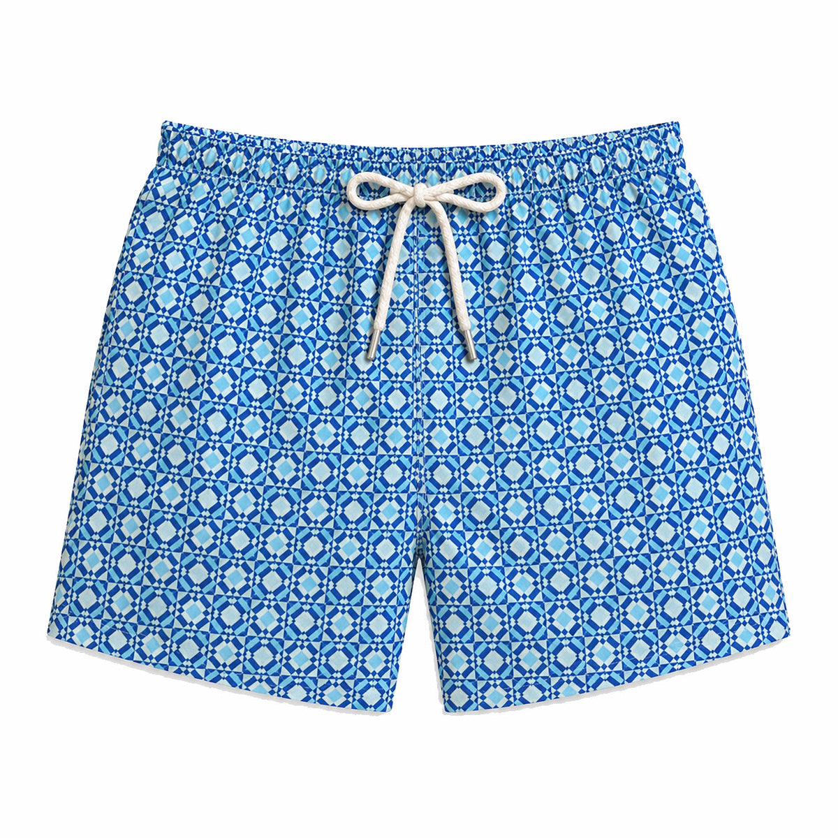 SS26 Men Swim Short - Blue Mosaic — Capri