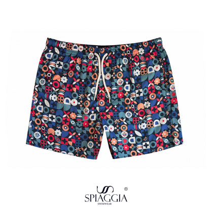 SS26 Men Swim Short - Multicolor Pattern — FUN